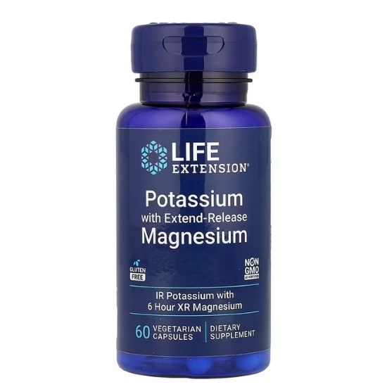 Potassium with Extend-Release Magnesium, 60 vcaps, Life Extension - Vitax.ro