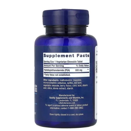 PEA Discomfort Relief, 60 chewable tablets, Life Extension - Vitax.ro