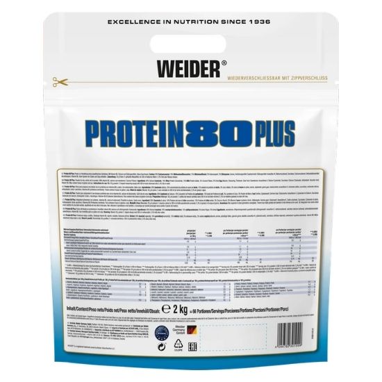 Protein 80 Plus, Coconut, 2000g, Weider