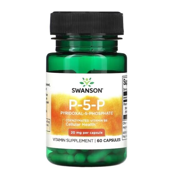 P-5-P (Pyridoxal-5-Phosphate) Coenzymated Vitamin B-6, 20mg, 60 caps, Swanson - Vitax.ro