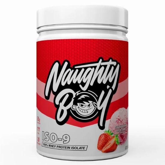 Iso-9, Strawberry Milkshake, 900g, Naughty Boy - Vitax.ro