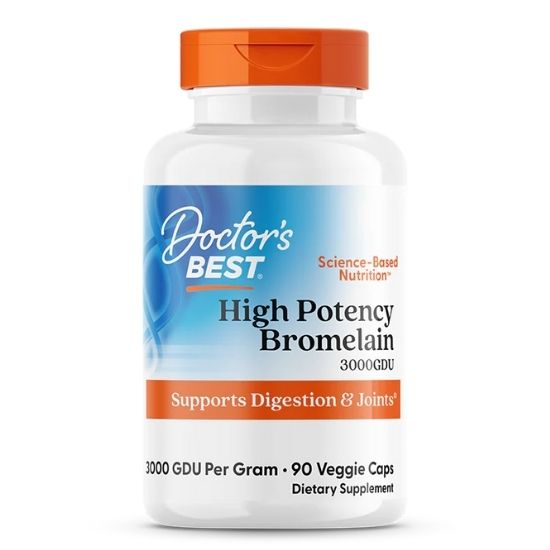 High Potency Bromelain 3000 GDU, 500mg, 90 vcaps, Doctor's Best - Vitax.ro