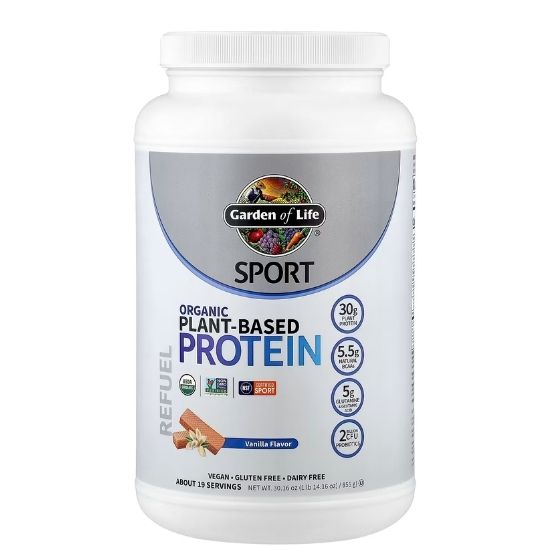 Sport Organic Plant-Based Protein, Vanilla, 806g, Garden of Life - Vitax.ro