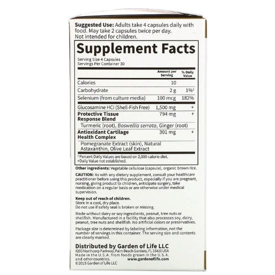 FYI Ultra Joint and Cartilage Formula, 120 vcaps, Garden of Life - Vitax.ro