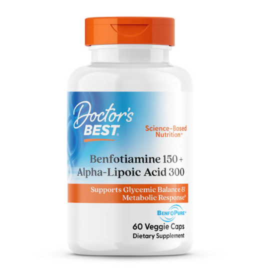 Benfotiamine 150 + Alpha-Lipoic Acid 300, 60 vcaps, Doctor's Best - Vitax.ro