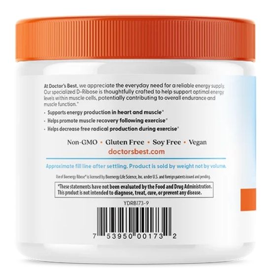 D-Ribose, Powder, 250g, Doctor's Best - Vitax.ro