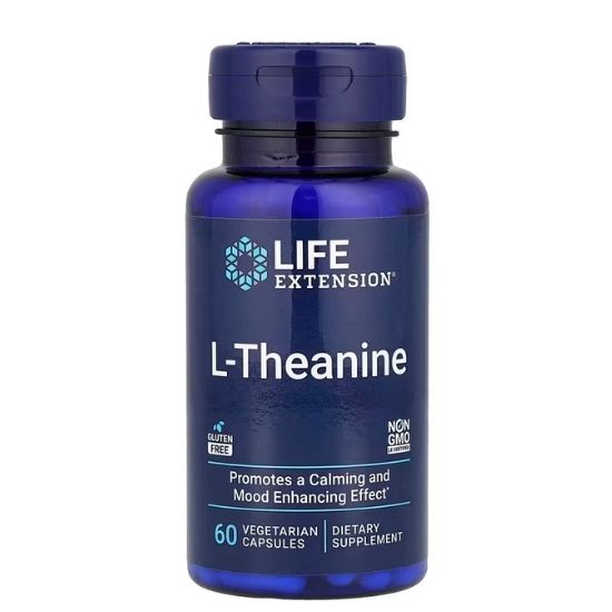 L-Theanine 100mg, 60 vcaps, Life Extension - Vitax.ro