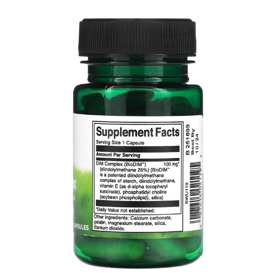 DIM Complex 100mg, 30 caps, Swanson - Vitax.ro