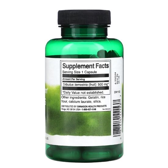 Full-Spectrum Tribulus Fruit, 500mg, 90 caps, Swanson - Vitax.ro