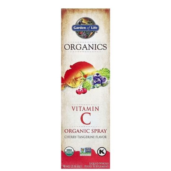 Mykind Organics Vitamin C Organic Spray, Cherry-Tangerine, 58 ml, Garden of Life - Vitax.ro