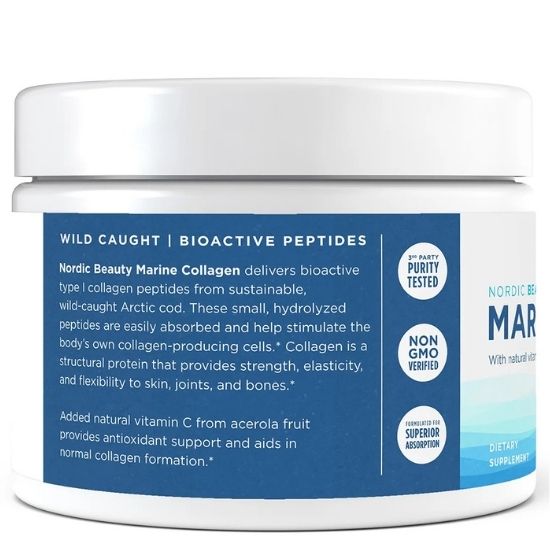 Nordic Beauty Marine Collagen, Strawberry, 150g, Nordic Naturals - Vitax.ro