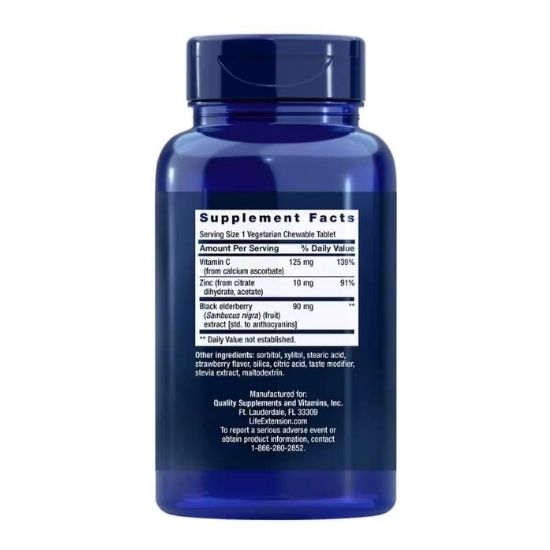 5 Day Elderberry Immune, Berry, 40 chewable tabs, Life Extension - Vitax.ro