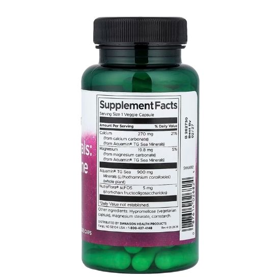 Aquamin Sea Minerals, 60 vcaps, Swanson - Vitax.ro