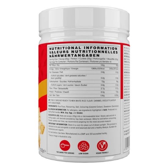 Cream of Rice, Caramel Biscuit, 1000g, Naughty Boy - Vitax.ro