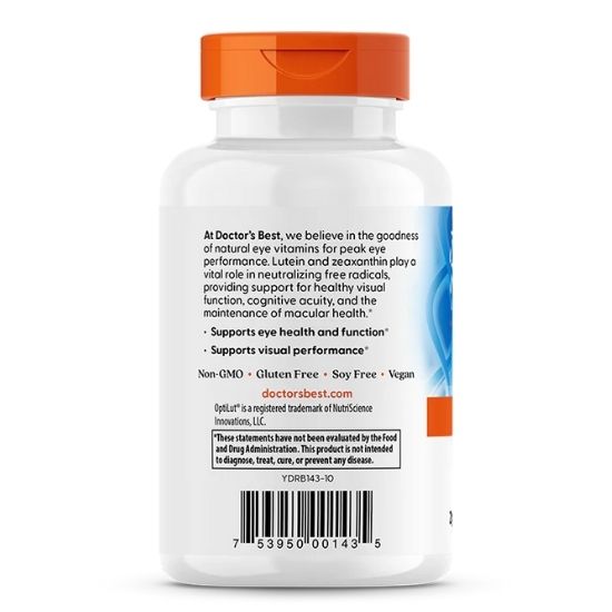 Lutein from OptiLut, 10mg, 120 vcaps, Doctor's Best - Vitax.ro