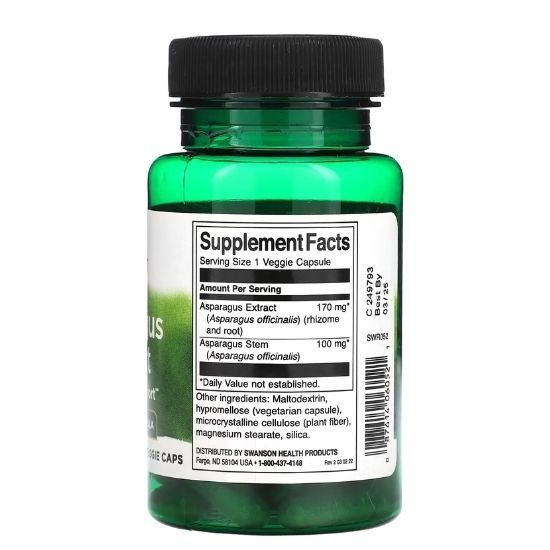 Asparagus Extract, 60 vcaps, Swanson - Vitax.ro