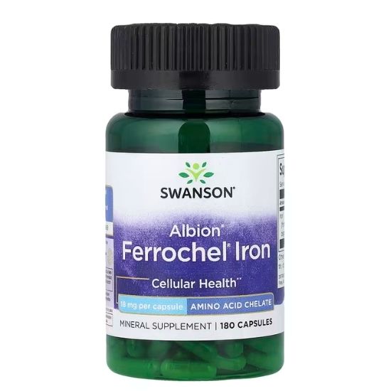 Albion Ferrochel Iron, 18mg, 180 caps, Swanson - Vitax.ro