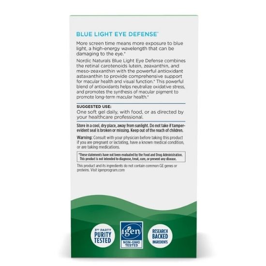 Blue Light Eye Defense, 60 softgels, Nordic Naturals - Vitax.ro