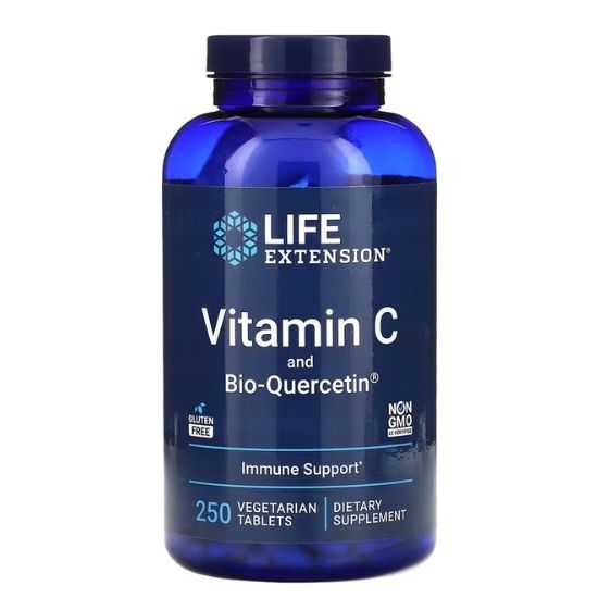 Vitamin C and Bio-Quercetin Phytosome, 250 vegetarian tabs, Life Extension - Vitax.ro