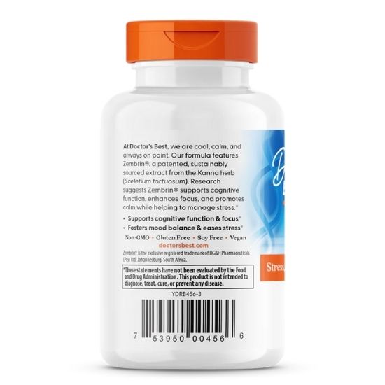Calm-Z with Zembrin, 25mg, 60 vcaps, Doctor's Best - Vitax.ro