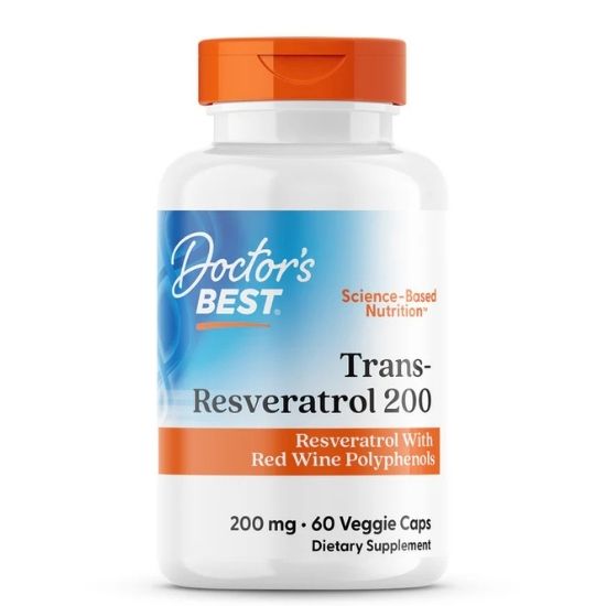 Trans-Resveratrol cu ResVinol-25, 200mg, 60 vcaps, Doctor's Best - Vitax.ro