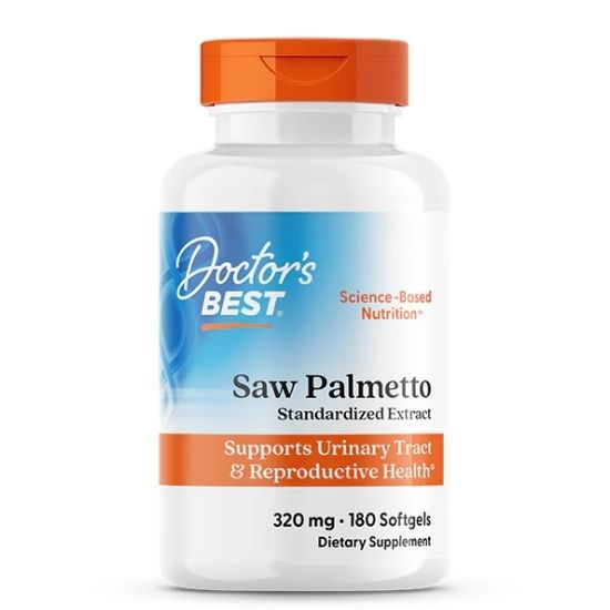 Saw Palmetto Standardized Extract, 320mg, 180 softgels, Doctor's Best - Vitax.ro