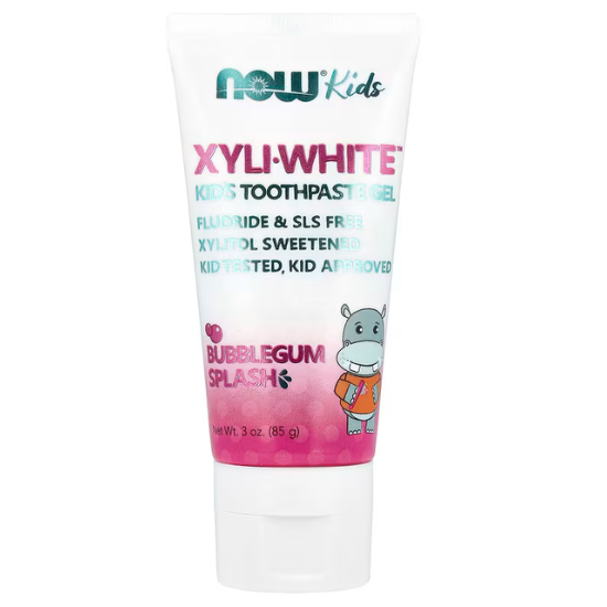 XyliWhite Kids, Bubblegum Splash, 85g, NOW Foods - Vitax.ro