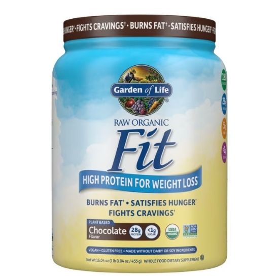 Raw Organic Fit, Chocolate, 455g, Garden of Life - Vitax.ro