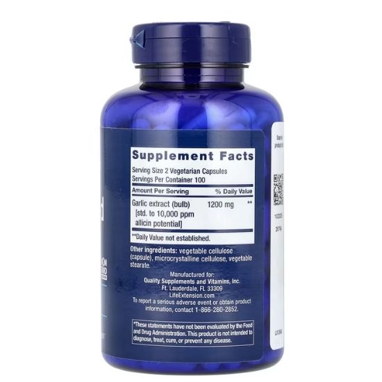 Optimized Garlic, 200 vcaps, Life Extension - Vitax.ro