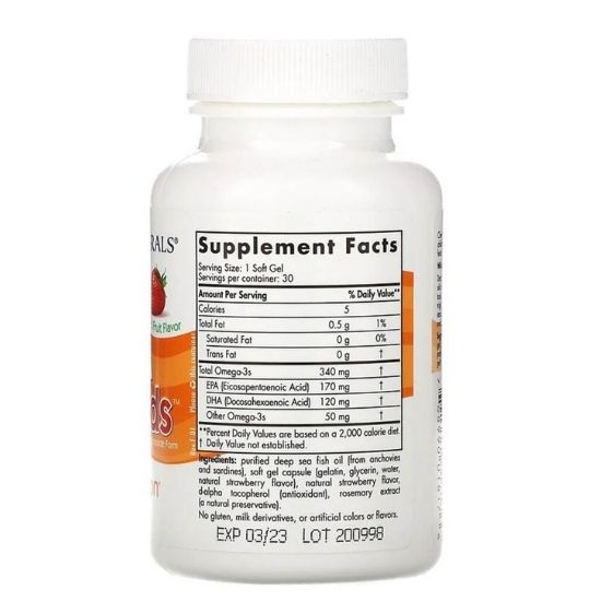 Daily Omega Kids, Natural Fruit Flavor, 30 softgels, Nordic Naturals - Vitax.ro