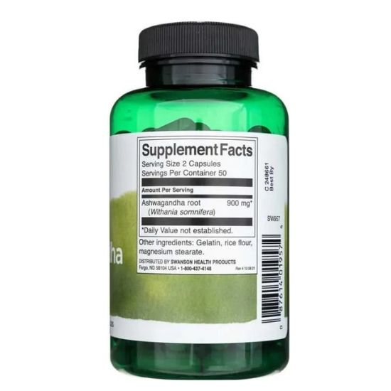 Ashwagandha 450mg, 100 caps, Swanson - Vitax.ro