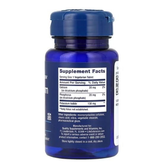 Potassium Iodide Tablets 130mg, 14 tabs, Life Extension - Vitax.ro