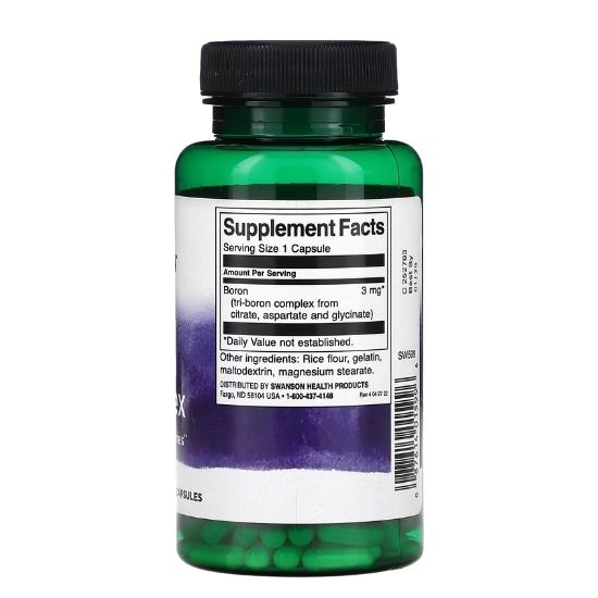Triple Boron Complex 3mg, 250 caps, Swanson - Vitax.ro