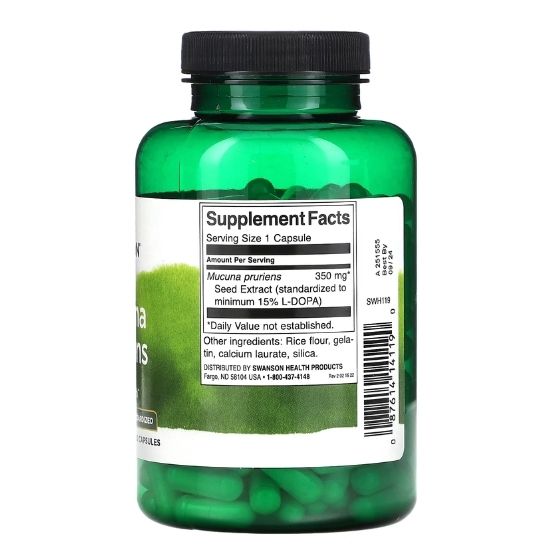 Mucuna Pruriens, 350mg, 200 caps, Swanson - Vitax.ro