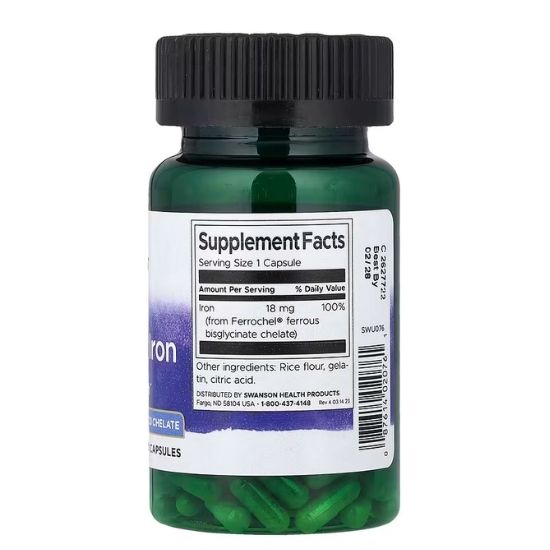 Albion Ferrochel Iron, 18mg, 180 caps, Swanson - Vitax.ro