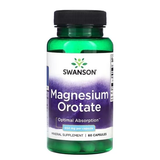 Magnesium Orotate, 40mg, 60 caps, Swanson - Vitax.ro