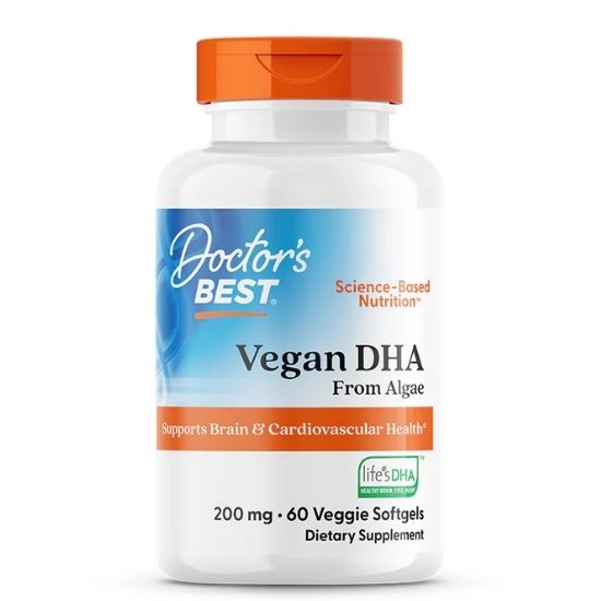 Vegan DHA from Algae, 200mg, 60 veggie softgels, Doctor's Best - Vitax.ro