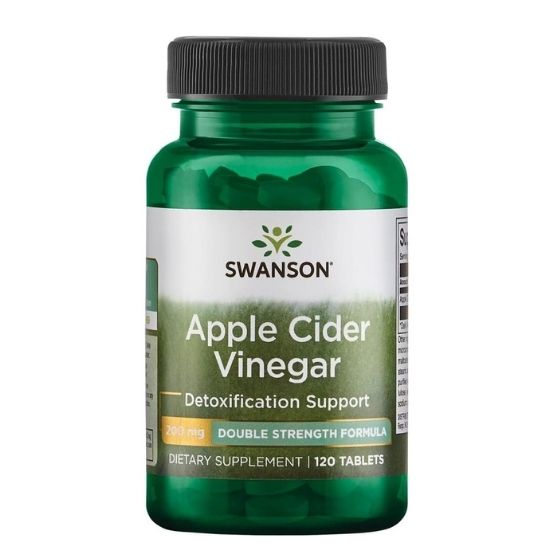Apple Cider Vinegar, 200mg Double-Strength, 120 tabs, Swanson - Vitax.ro
