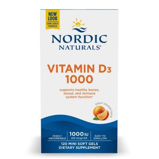 Nordic Vitamin D3, 1000 IU, 120 softgels, Nordic Naturals - Vitax.ro