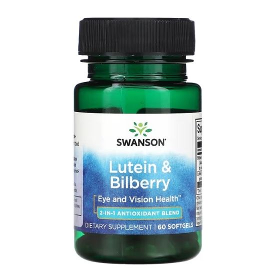 Lutein & Bilberry, 60 softgels, Swanson - Vitax.ro