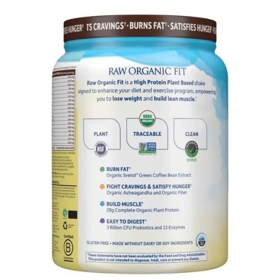 Raw Organic Fit, Chocolate, 455g, Garden of Life - Vitax.ro