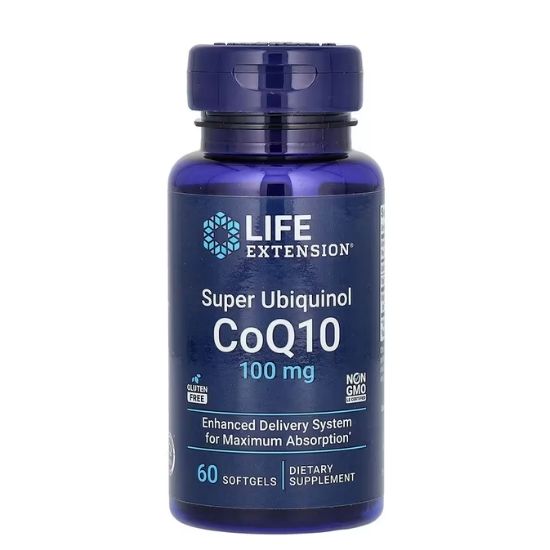 Super Ubiquinol CoQ10, 100mg, 60 softgels, Life Extension - Vitax.ro