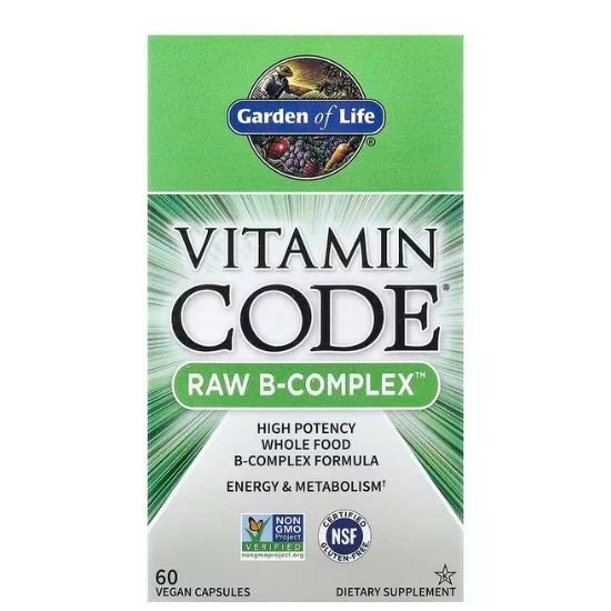 Vitamin Code Raw B-Complex, 60 vegan caps, Garden of Life - Vitax.ro