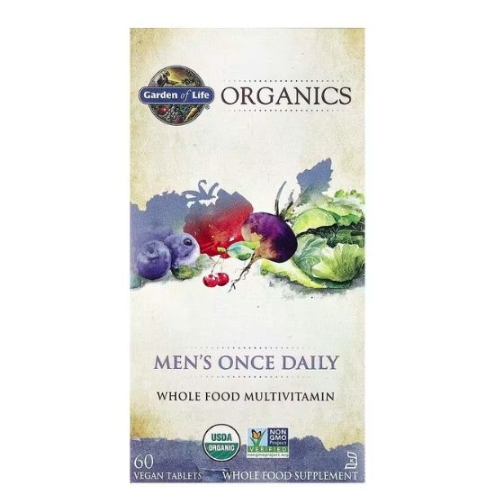 Mykind Organics Men's Once Daily, 60 vegan tabs, Garden of Life - Vitax.ro