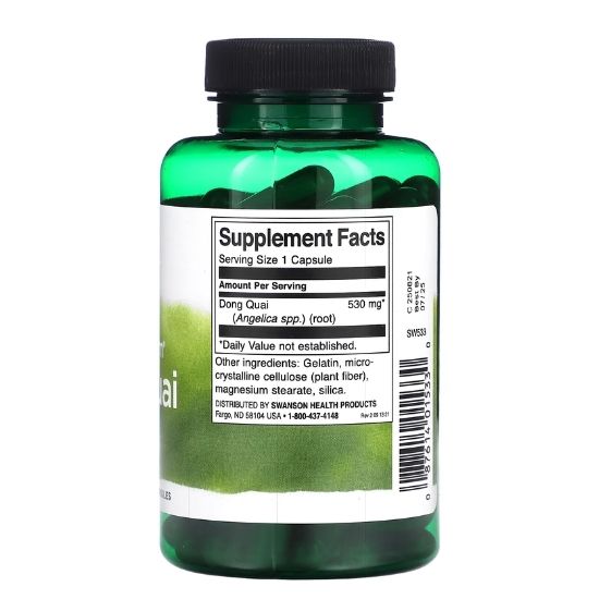 Full Spectrum Dong Quai, 530mg, 100 caps, Swanson - Vitax.ro