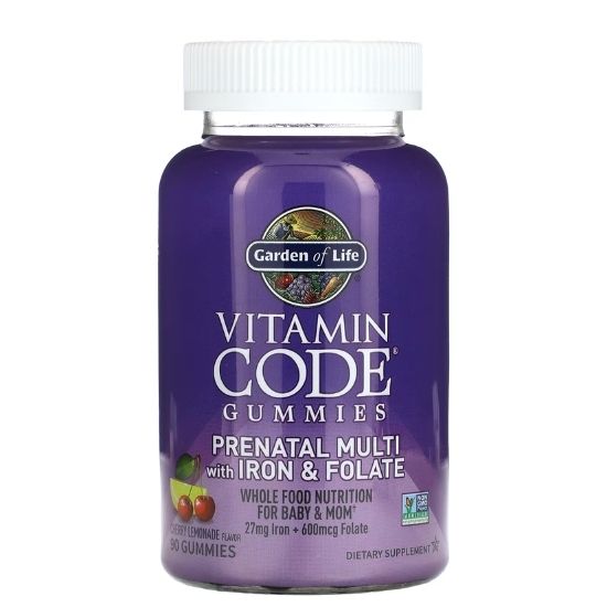 Vitamin Code Prenatal Multi with Iron & Folate, Cherry Lemonade, 90 gummies, Garden of Life - Vitax.ro
