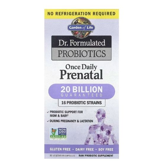 Dr. Formulated Probiotics Once Daily Prenatal, 30 vcaps, Garden of Life - Vitax.ro