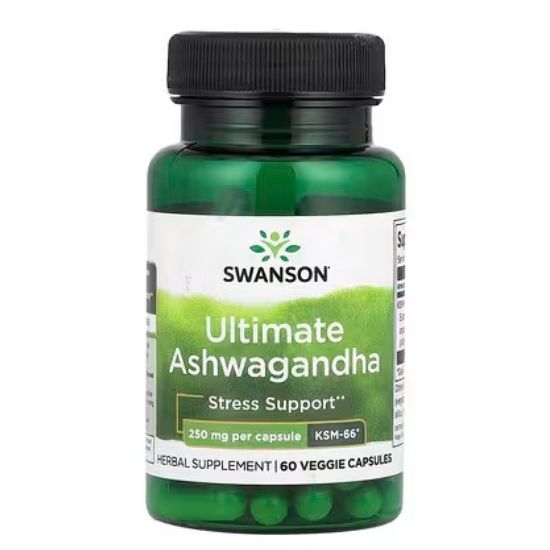 Ashwagandha Ultimate KSM-66, 250mg, 60 vcaps, Swanson - Vitax.ro