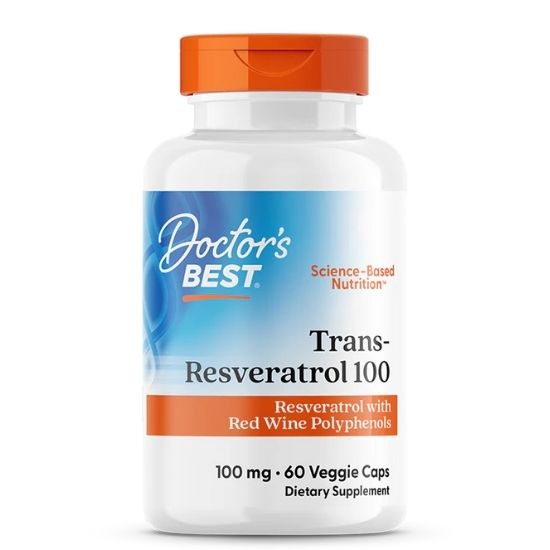 Trans-Resveratrol cu ResVinol-25, 100mg, 60 vcaps, Doctor's Best - Vitax.ro