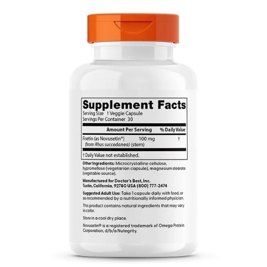Fisetin cu Novusetin, 100mg, 30 vcaps, Doctor's Best - Vitax.ro